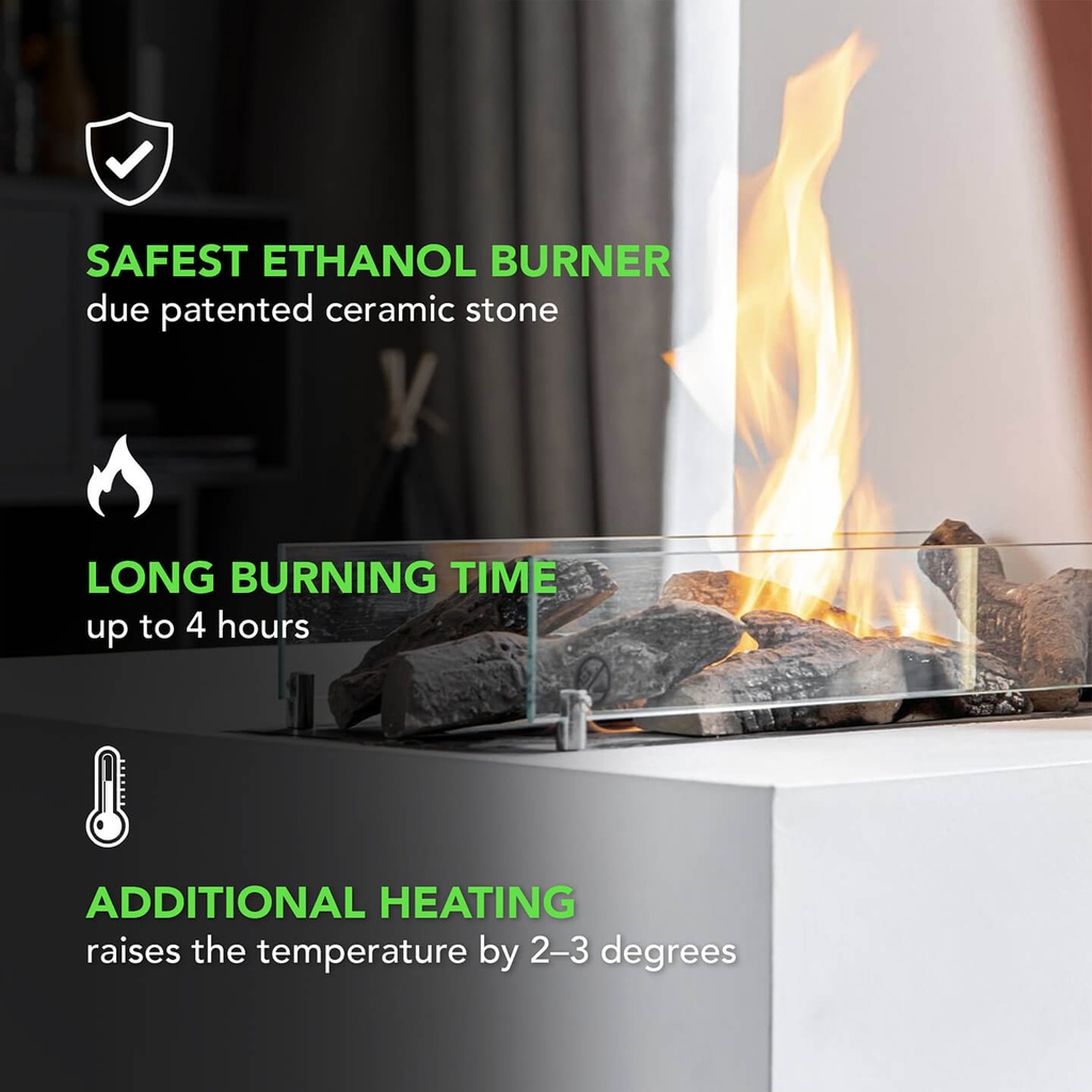 Xaralyn Cadiz Corner bioethanol fireplace